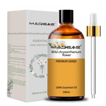 Flor natural de crisantemo puro puro aceite esencial perfume fragancia aceite de floración para cuidado de la piel