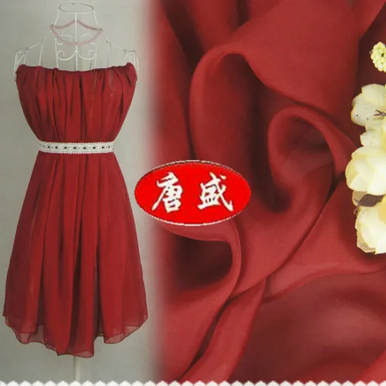 2015 100% Recycled PET polyester chiffon fabric for Summer clothing