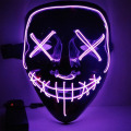 Máscara de purga em forma de V Halloween EL Light Up