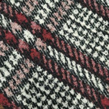 Boucle fashion jacquard plaid design fabric