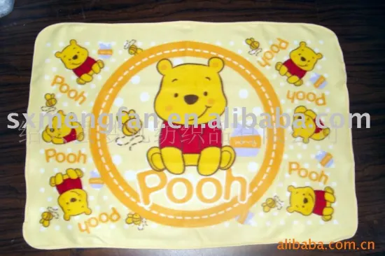 Soft 100%Polyester Microfiber Cartoon Printed Polar Fleece Baby Blanket/Snuggle