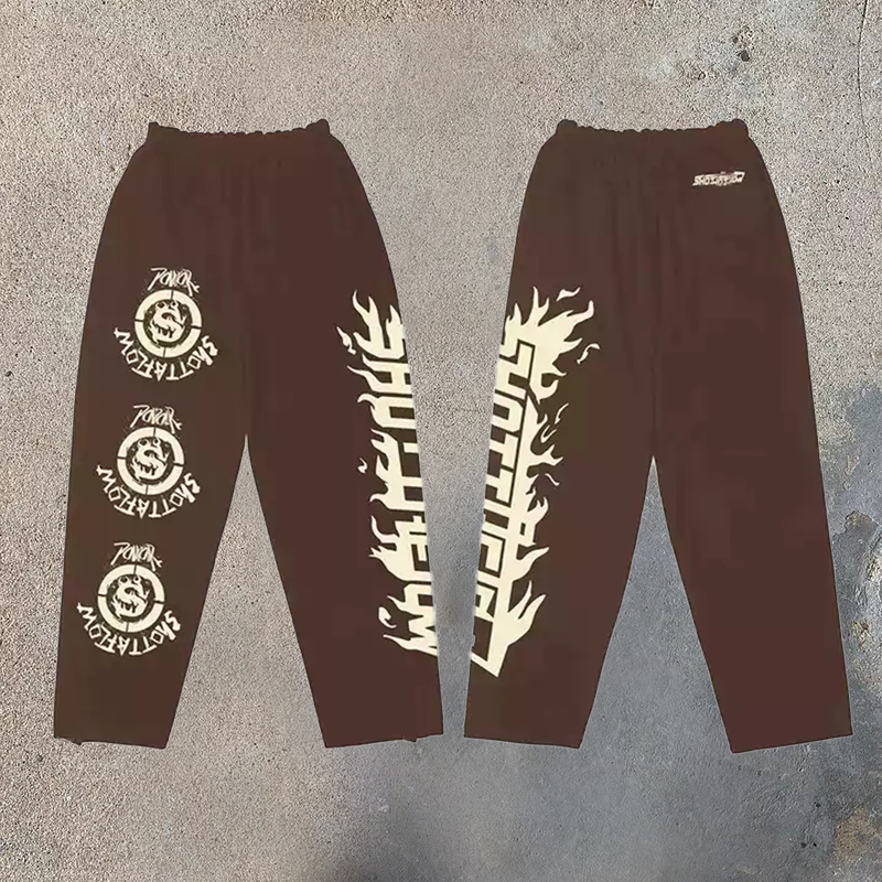 Calça de moletom de moda personalizada por atacado