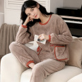 Winter flannel pajamas for ladies