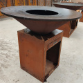 حديقة Corten Steel Fire Pit Barbecue Grill