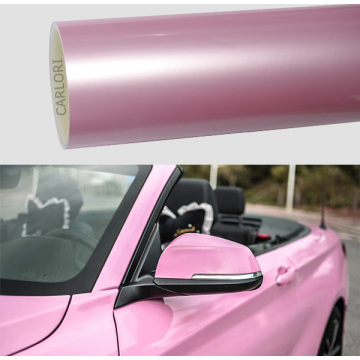 Envoltório de carro rosa leve brilhante vinil