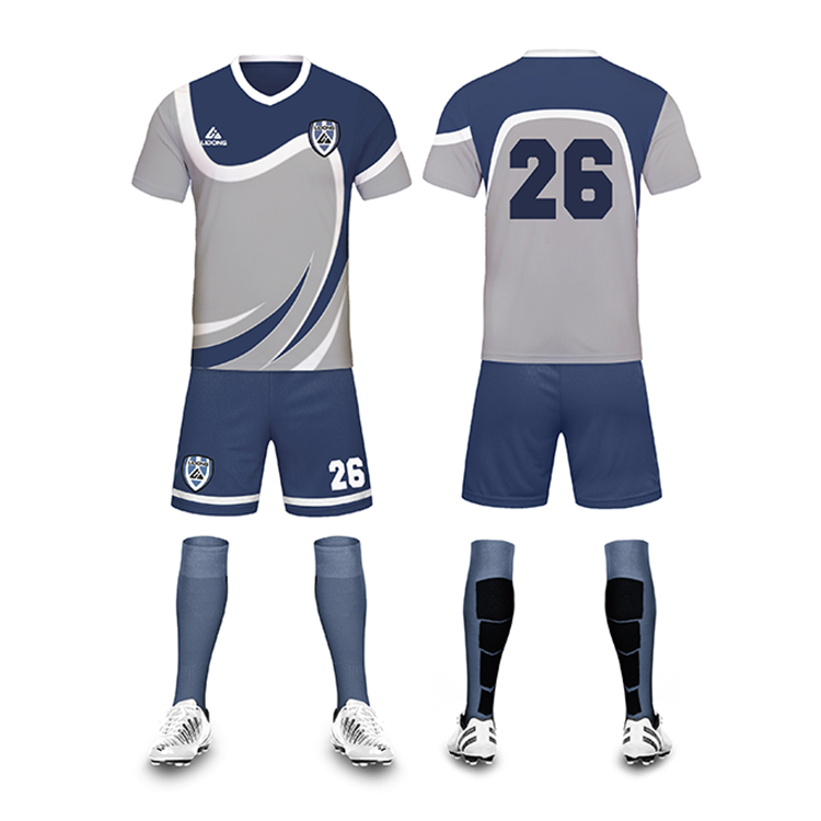 Custom Made Polyester Football Team Uniforms Set