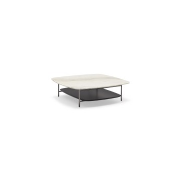 Stick wood veneer White Terrazzo Feet Grey Side Round Modern Luxury Coffee Table