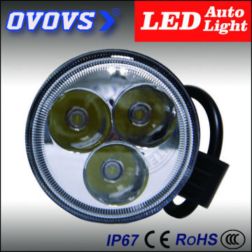 OVOVS Truck Offroad Amber round 9w led auto head lights for suv atv