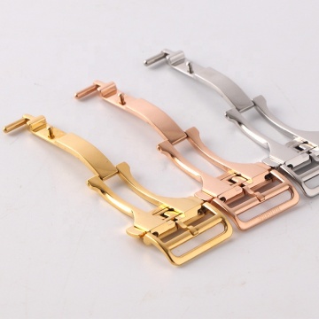 Custom Butterfly Clasp Stainless Steel Watch Strap Buckle - 16mm, 22mm, 20mm, 18mm