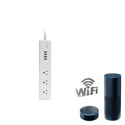 Smart Home Power Strip Compatible with Amazon Alexa Echo and Google Home Wifi Smart Power Strip