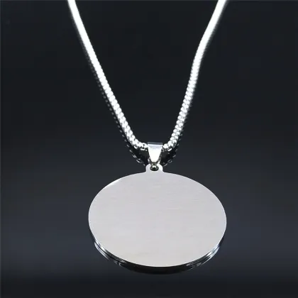 Stainless Steel Yin Yang Tai Chi Necklace - Silver Fashion Jewelry for Men and Women