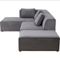 Modern Grey Modular Compression Sofa