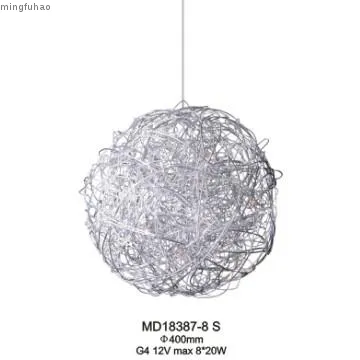Silver luxury aluminumt festival pendant lamp