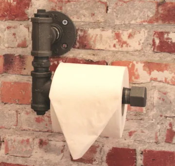 TOILET ROLL HOLDER L Shape Vintage Washroom Bathroom
