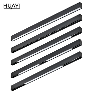 HUAYI High Quality Aluminum Matte Black White 30W Indoor Office Hanging LED Linear Light