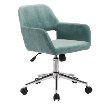 Mid-Back Chrom Base Dual-Wheel Caster Fabric Home Office Schreibtischstuhl