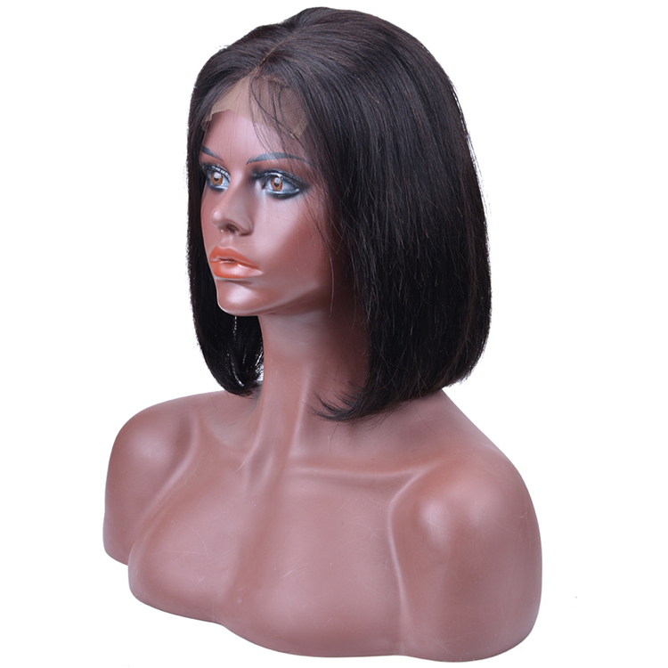 Hot Selling 150 Densty Short Lace Front Human Hair Wigs Raw Indian Hair Wigs Human Hair Straight Bob Wigs For Black Women