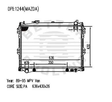 Auto Radiator For MAZDA 89-95 MPV Van