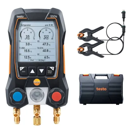 Smart digital manifold with Bluetooth and 2-way valve block testo550S testo 550S manifold gauge