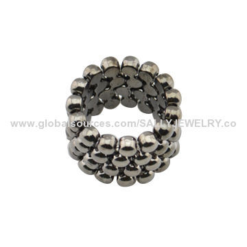 Sale Fashion Beads-shaped Band Rings for Men, OEM Orders are Welcome