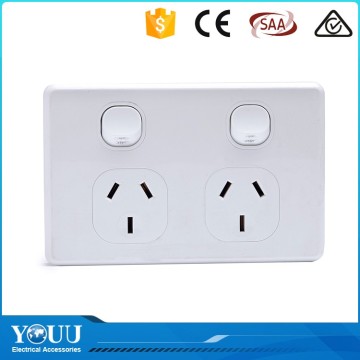 YOUU 118x74mm 16A Silver Contact Double Two Way Switch With Long Mechanical Life