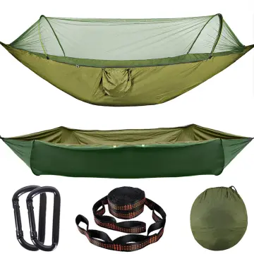 Portable Outdoor Hammock Tarp and Lightweight Tent for Camping, Hiking, and Bed Sleep with Mosquito Net