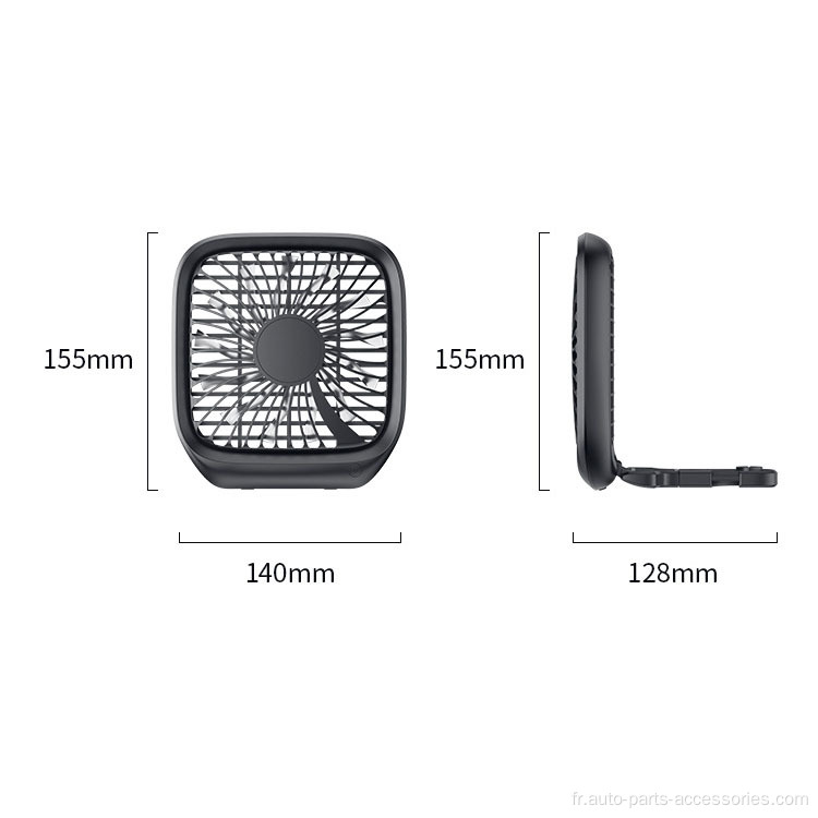 Ventilateur portable siège arrière dans le ventilateur de refroidissement de la voiture