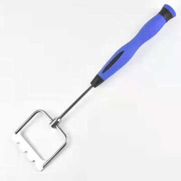 Hot Sell Stainless Steel Shrimp Bait Shovel with Rubber Handle for Sea Fishing