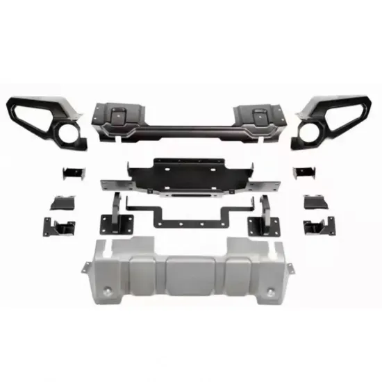 Black Powder-Coated RR Front Bumper for Jeep Gladiator JT - Gobison 4x4 Offroad Accessories