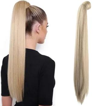Unprocessed Natural Human Hair Ponytail Extension 100g Full Ponytail Wig Brazilian Hair Clip Ponytail Human Hair Extensions