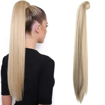 Unprocessed Natural Human Hair Ponytail Extension 100g Full Ponytail Wig Brazilian Hair Clip Ponytail Human Hair Extensions