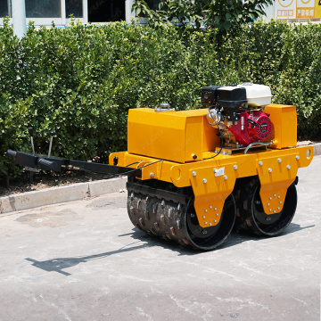 Mini double drum road roller price with gasoline engine