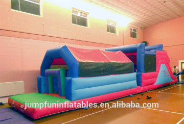 50ft long kids jumping castle with obstacles n slide for sale