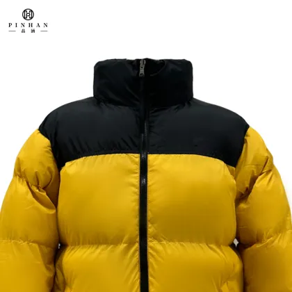 2023 Men's Custom Contrast Color Patchwork Windproof Waterproof Goose Down Jackets