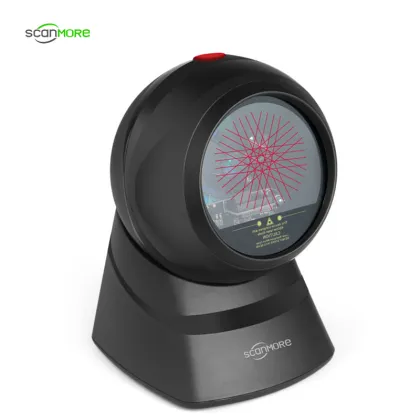 Desktop flatbed 1D omnidirectional laser barcode scanner
