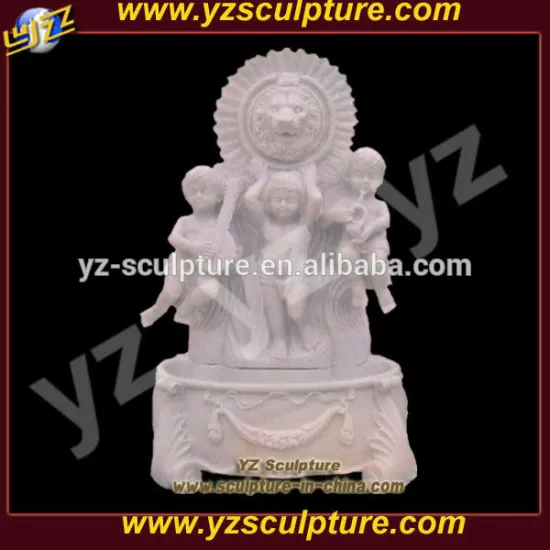 beautiful stone fountain with lovely children for home decoration