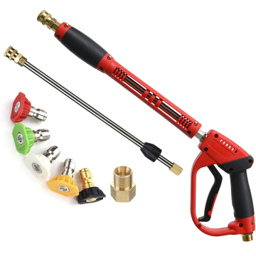 High Pressure Washer Gun with Replacement Wand Extension, 5 Nozzle Tips, M22 Fitting, 40 Inch, 5000 PSI: Ultimate Cleaning Solution