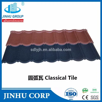 JINHU color stone steel coated roof tile