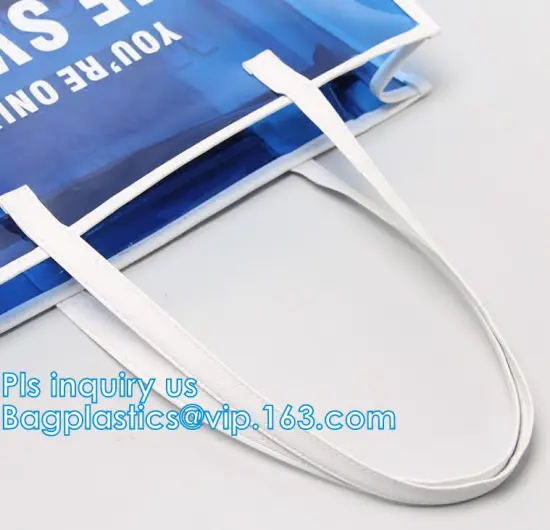 Fashion Summer Women Handbags Transparent Shoulder Bags PVC Tote Beach Bags, Promotional Summer Clear PVC Beach Bag