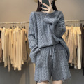 Two pieces of fashion simple loose size sweater