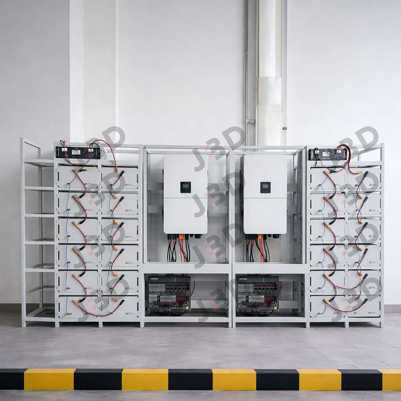 Integrated industrial energy storage system (ESS) featuring JBD high-voltage BMS and power inverters for commercial power management