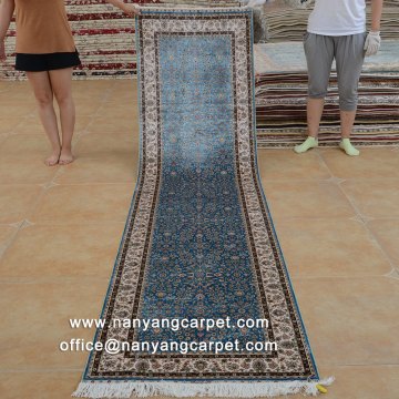 2.5'x10' Handwoven Pure Silk Persian Gallery Runner Rug