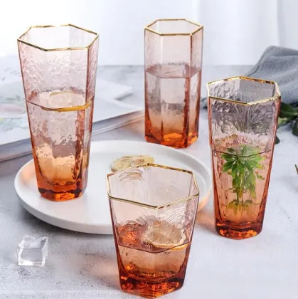 custom Orange water wine glass drinking glasses set