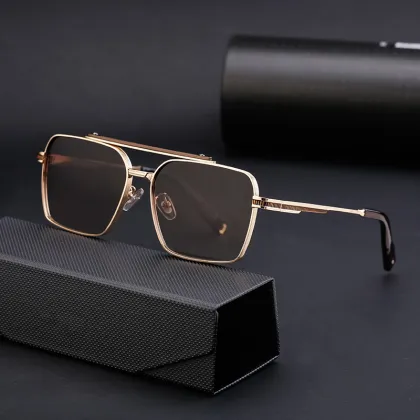 Trendy Luxury Brand Metal Frame Vintage Sunglasses with Custom Logo