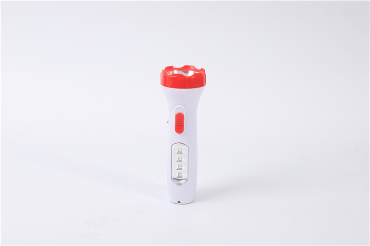 1W Powerful Multifunction Flashlight torch lantern Rechargeable LED Torch Light With Lead-acid Battery with side light