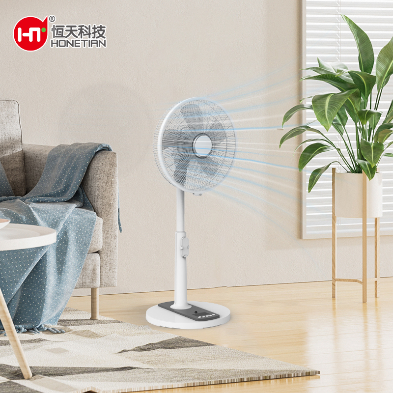 HONETIAN LED display large size adjustable height 8 speeds 4 modes 8 timer 14 inches DC custom colors indoor pedestal fan