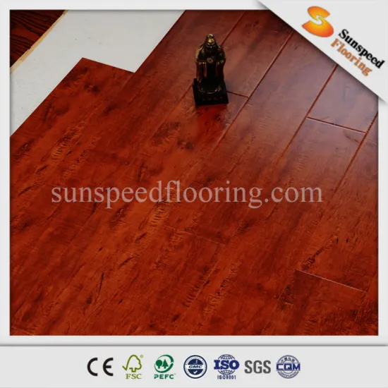 12mm High gloss HDF Oak laminate wood flooring