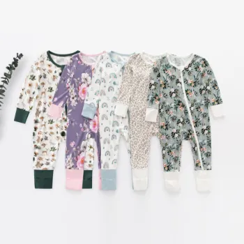 GOTS Certified Bamboo Fiber Newborn Baby Pajamas and Rompers
