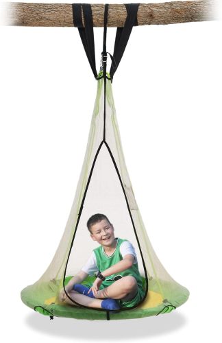 Skybound 39 Inch Tree Swing Saucer Swing Swing Green/Yellow