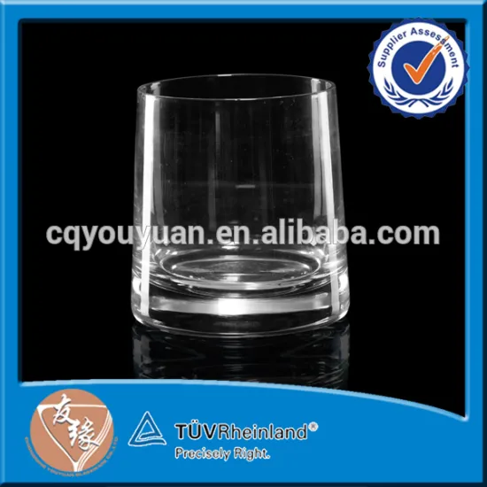 Hot Sale 300ml Cheap Glass Whisky Drinking Cup With Straw